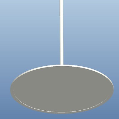 ProLuce® Rohrpendel für TONDO Ø 300-500 mm und, OVALE L = 600/800 mm, weiss (benötigt Deckenkit)