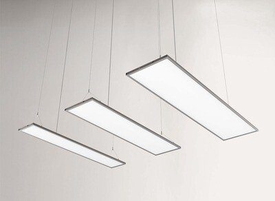 PROLUCE® LED Panel LALUNA/W STAND. 36W, 3240 lm, ALU, 1200x300x18 mm, 3000K, DALI, diff.