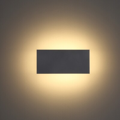 PROLUCE®  Wandleuchte LWA294A-BK, 9W, 900lm, Acryl Diff., Alu+Acryl, schwarz, L220 W100 H53