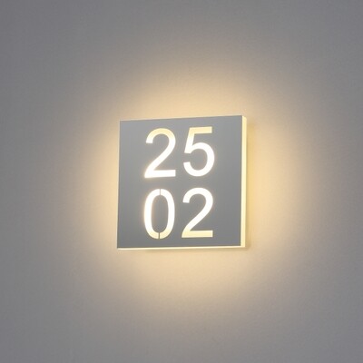 PROLUCE®  Wandleuchte LWA296B, 6W, 600lm, Acryl Diff., Alu+Acryl, Edelstahl, L150 W150 H53,