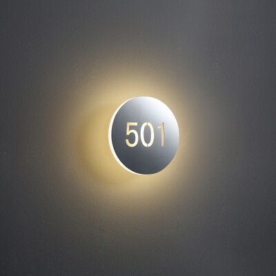 PROLUCE®  Wandleuchte LWA228B, 4W, 400lm, Acryl Diff., Alu+Edelstahl, D162 W55, dim. TRIAC