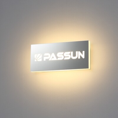 PROLUCE®  Wandleuchte LWA294C, 9W, 900lm, Acryl Diff., Alu+Acryl, Edelstahl, L220 W100 H53,