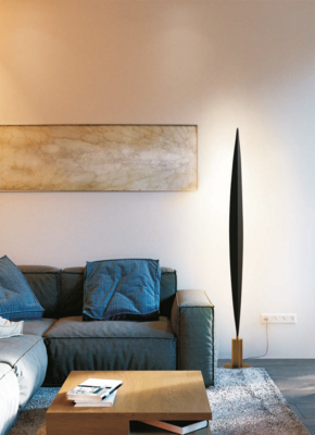 PROLUCE®  Tisch-/Stehleuchte LFL047, 18W, 1800lm, Acryl Diff., Alu+Stahl, elox. gold+ schwarz, Ø200 mm