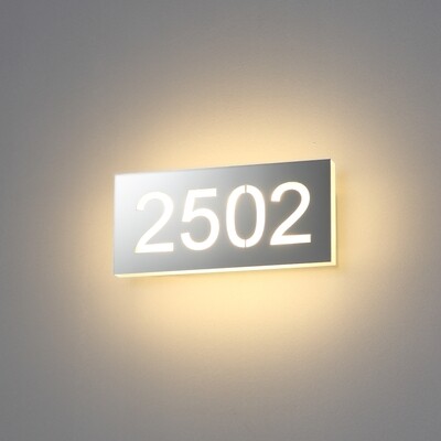 PROLUCE®  Wandleuchte LWA294B, 9W, 900lm, Acryl Diff., Alu+Acryl, Edelstahl, L220 W100 H53,