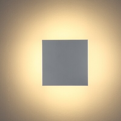 PROLUCE®  Wandleuchte LWA296A-WT, 6W, 600lm, Acryl Diff., Alu+Acryl, weiss, L150 W150 H53