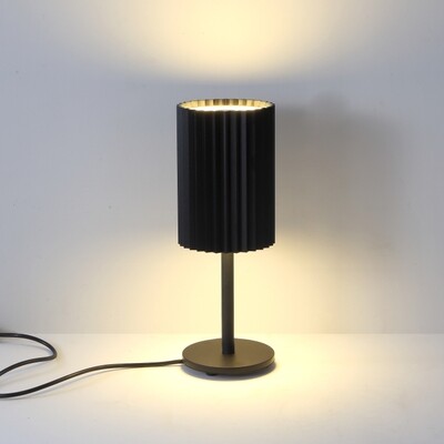 PROLUCE®  Tisch-/Stehleuchte LTL032-BK, 2x6W, 1200, Alu, schwarz elox., D140 H380, dimmbar TRIAC