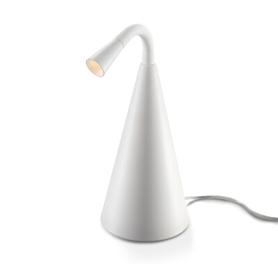 PROLUCE®  Tisch-/Stehleuchte LTL018-WT, 1x3W, 120l, 30°, Alu+Stahl, weiss, D160 H400, dim. TRIAC