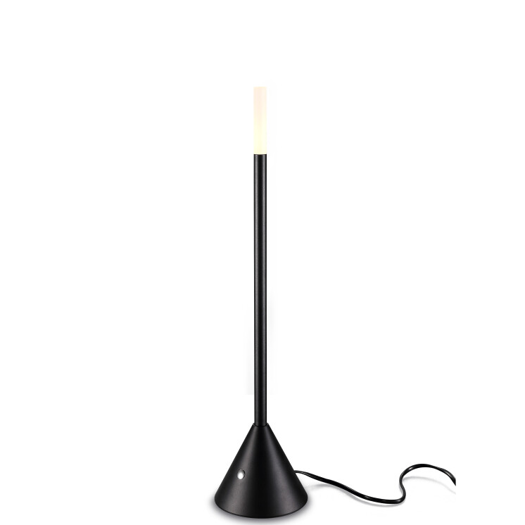 PROLUCE®  Tisch-/Stehleuchte LTL023, 1x3W, 120lm, Acryl Diff., Alu, schwarz elox., D120 H530, TRIAC