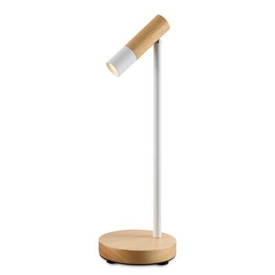 PROLUCE®  Tisch-/Stehleuchte LTL038-WT, 3W, 120lm, 30°, Buche+Alu, weiss, D120 H365