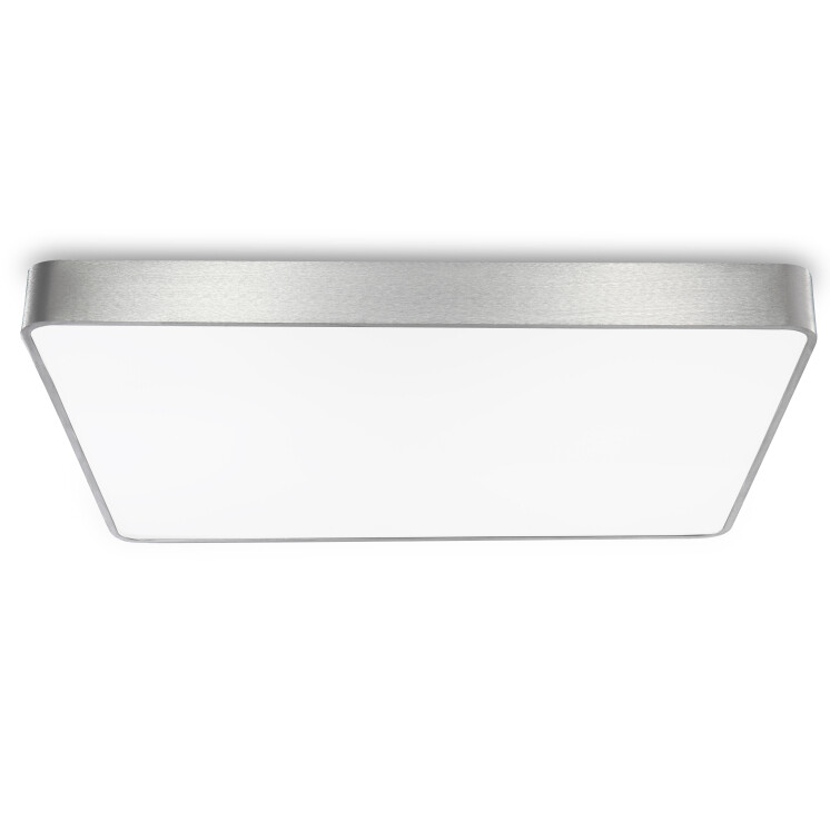 PROLUCE®  Deckenleuchte LBL149, 108W, 8640lm, Acryl Diff., Alu+Stahl, silber, L800 W600 H82