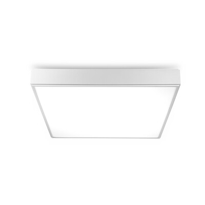 PROLUCE®  Deckenleuchte LBL151, 36W, 2880lm, Acryl Diff., Alu+Stahl, weiss, L400 W400 H82