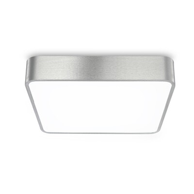 PROLUCE®  Deckenleuchte LBL147, 36W, 2880lm, Acryl Diff., Alu+Stahl, silber, L400 W400 H82