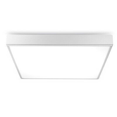 PROLUCE®  Deckenleuchte LBL152, 84W, 6720lm, Acryl Diff., Alu+Stahl, weiss, L600 W600 H82