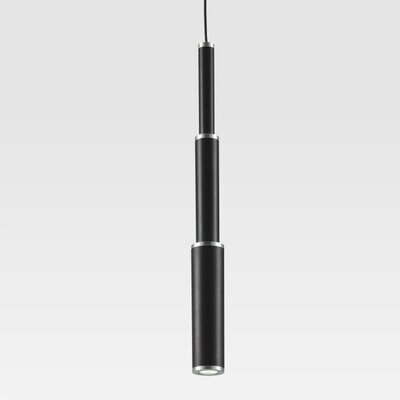 PROLUCE®  Hängeleuchte LPL150, 6W, 420lm, 20°, Alu, schwarz elox., D65 H635+1.35M Seil, TRIA
