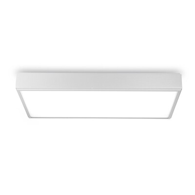 PROLUCE®  Deckenleuchte LBL150, 48W, 3840lm, Acryl Diff., Alu+Stahl, weiss, L600 W300 H82