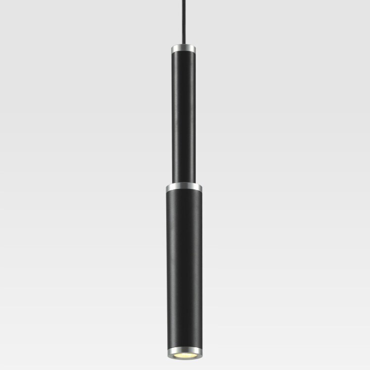 PROLUCE®  Hängeleuchte LPL149, 3x1W, 210lm, 30°, Alu, schwarz elox., D65 H385+1.6M Seil, TRIAC