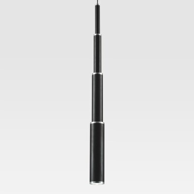 PROLUCE®  Hängeleuchte LPL151, 9x1W, 630lm, 30°, Alu, schwarz elox., D70 H920+1.05M Seil, TRIA
