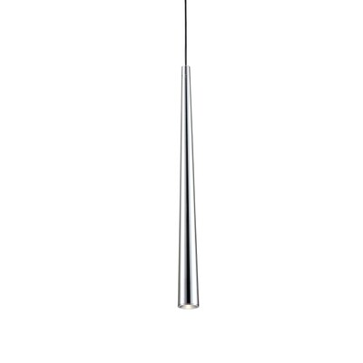 PROLUCE®  Hängeleuchte LPL226-CR, 3W, 120lm, 30°, Alu+Stahl Schirm, verchromt, D79 H485+1.5M,