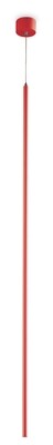 PROLUCE®  Hängeleuchte LPL201-RD, 1W, 70lm, 30°, Alu, painted red, D16 H1100+1M Seil