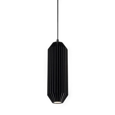PROLUCE®  Hängeleuchte LPL153-BK, 6W, 420lm, 20°, Alu, schwarz elox., D100 H300+1.65M Seil, TRI