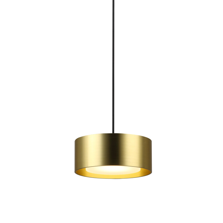 PROLUCE®  Hängeleuchte LPL165-GD, 6W, 600lm, Acryl Diff., Alu, gold, D148 H60+1.9M Kabel