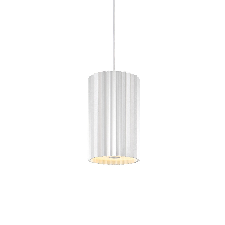 PROLUCE®  Hängeleuchte LPL293-SL, 6W, 600lm, Acryl Diff., Alu, silber elox., D140 H230+1.75M Se