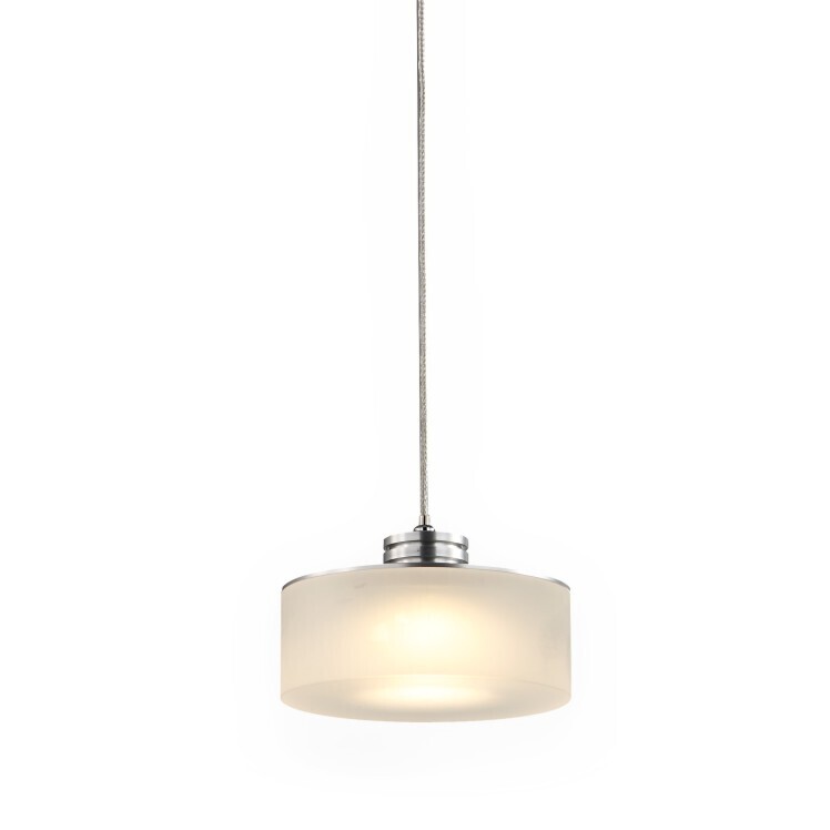 PROLUCE®  Hängeleuchte LPL176, 5W, 430lm, Acryl Diff., Alu+Acryl, silber, D110 H1000, TRIAC