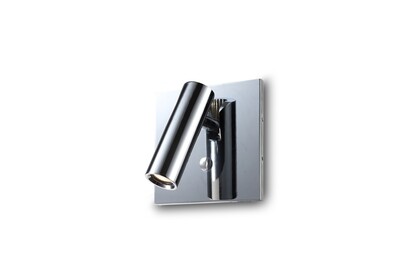 PROLUCE®  Leseleuchte LWA259-CR, 3W, 120lm, 30  °, Alu, verchromt, L110 W110 H105, dim. TRIAC