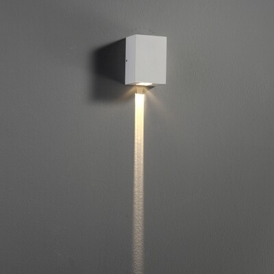 PROLUCE®  Wandleuchte LWA166, 1x1W, 70lm, 8°, Alu, weiss, L60 W45 H85