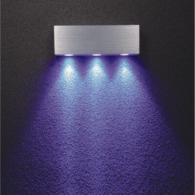 PROLUCE®  Wandleuchte LWA073, 3x1W, 210lm, 30°, Alu, silber, L180  H60 W30