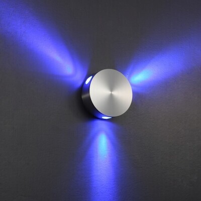 PROLUCE®  Wandleuchte LWA028, 3x1W, 210lm, 30°, Alu, silber, D90  W36