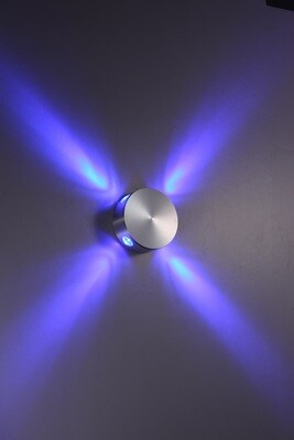 PROLUCE®  Wandleuchte LWA029, 4x1W, 280lm, 30°, Alu, silber, D90  W36