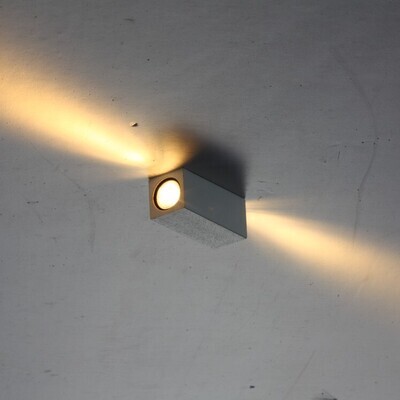 PROLUCE®  Wandleuchte LDC909, 2x1W, 140lm, 30°, Alu, weiss, L25 W44 H60