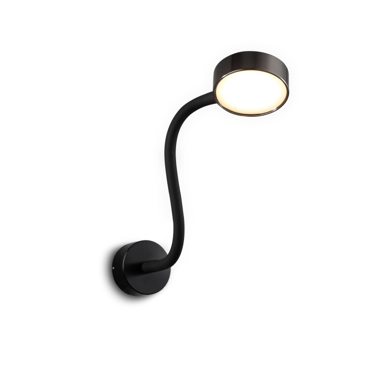 PROLUCE®  Leseleuchte LWA199, 4W, 450lm, Acryl Diff., Alu, black plated, L80 W35 H4400