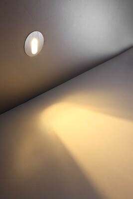 PROLUCE®  Treppenleuchte LSL002, 1x1W, 70lm, Alu, silber, D48 W26