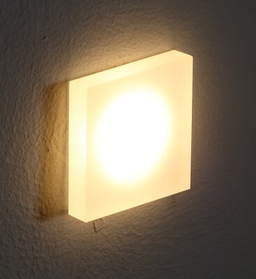 PROLUCE®  Treppenleuchte LSL008, 1x1W, 70lm, Acryl Diff., Alu+Acryl, silber elox., L46 W46 H30,