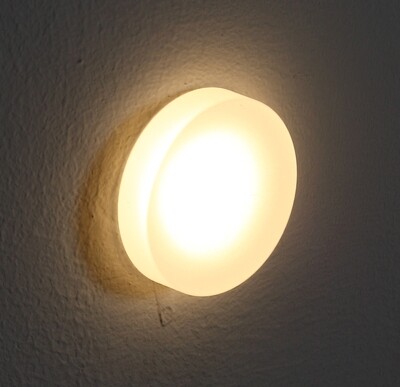 PROLUCE®  Treppenleuchte LSL009, 1x1W, 70lm, Acryl Diff., Alu+Acryl, silber elox., D48 H30