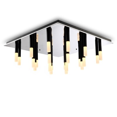 PROLUCE®  Deckenleuchte LBL161, 24x3W, 2880lm, Acryl Diff., Alu+Stahl+Edelstahl, schwarz elox., T