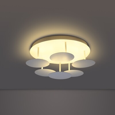 PROLUCE®  Deckenleuchte LBL165, 36W, 3600lm, Stahl, weiss, D450 H215