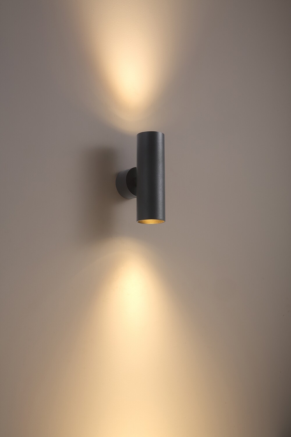 PROLUCE®  Wandleuchte DS032-BK, 2x5W, 800lm, 30°, Alu, schwarz, L112 W60 H190