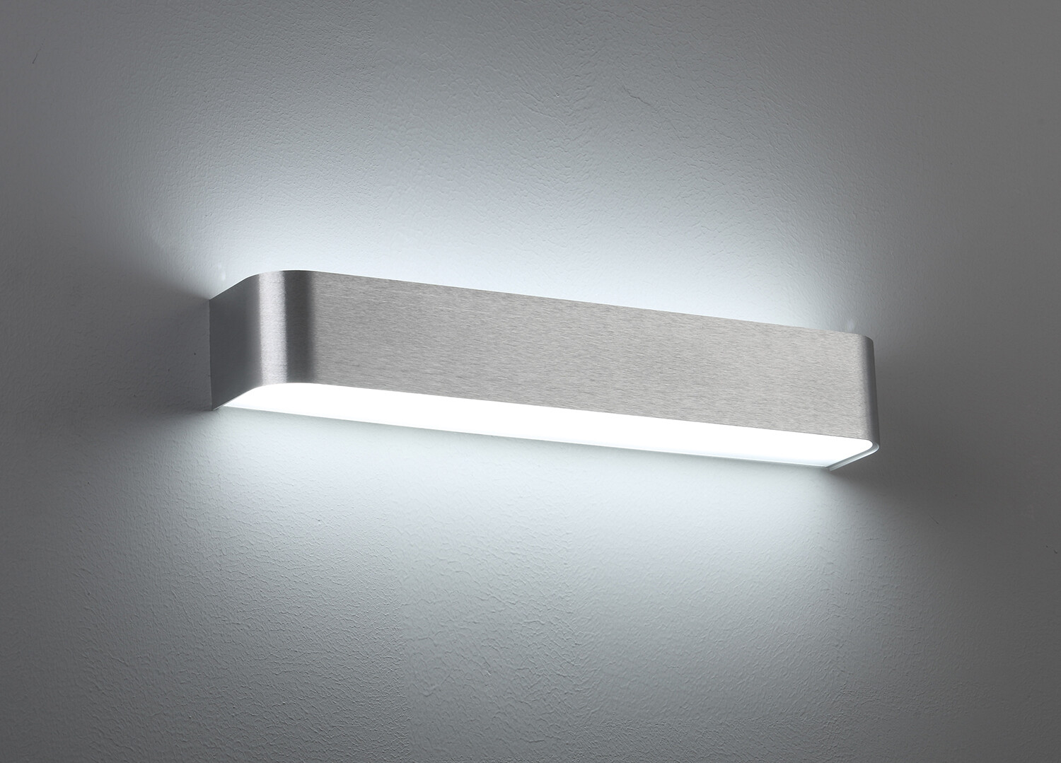 PROLUCE®  Wandleuchte LWA150-SL, 2x6W, 120lm, Acryl Diff., Alu, silber, L450  W80 H70, dim. TRIA