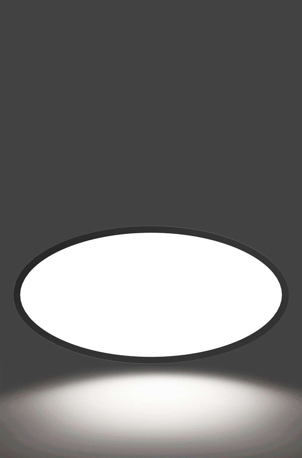 ProLuce® LED Panel OVALE 600x300x12.5 mm, 24W, 2400 lm, 3000K, CRI &gt;90, schwarz, ein/aus