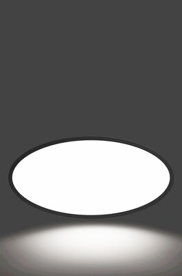 ProLuce® LED Panel OVALE 600x300x12.5 mm, 24W, 2400 lm, 3000K, CRI &gt;90, schwarz, ein/aus