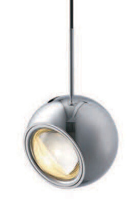 ProLuce® Hängeleuchte BALL 5W, 24°, 3000K, 430 lm, IP20, Alu, verchromt, Ø100 mm, Kabel 200 mm