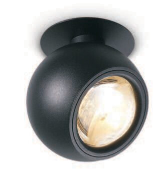 ProLuce® Einbauleuchte BALL 5W, Crystal-L., 3000K, 430 lm, IP20, Alu, schwarz, Ø100x123 mm