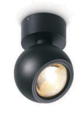 ProLuce® Aufbauleuchte BALL 5W, Crystal-L., 3000K, 430 lm, IP20, Alu, schwarz, 130x100x121 mm