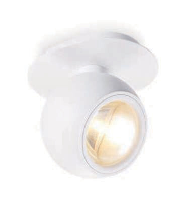 ProLuce® Aufbauleuchte BALL 5W, Crystal-L., 3000K, 430 lm, IP20, Alu, weiss, 130x100x121 mm