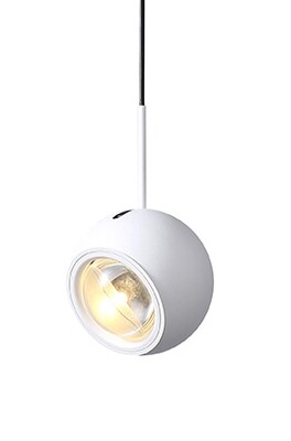 ProLuce® Hängeleuchte BALL 5W, 24°, 3000K, 430 lm, IP20, Alu, weiss, Ø100 mm, Kabel 200 mm ProLuce® Hängeleuchte BALL 5W, 24°, 3000K, 430 lm, IP20, Alu, weiss, Ø100 mm, Kabel 200 mm