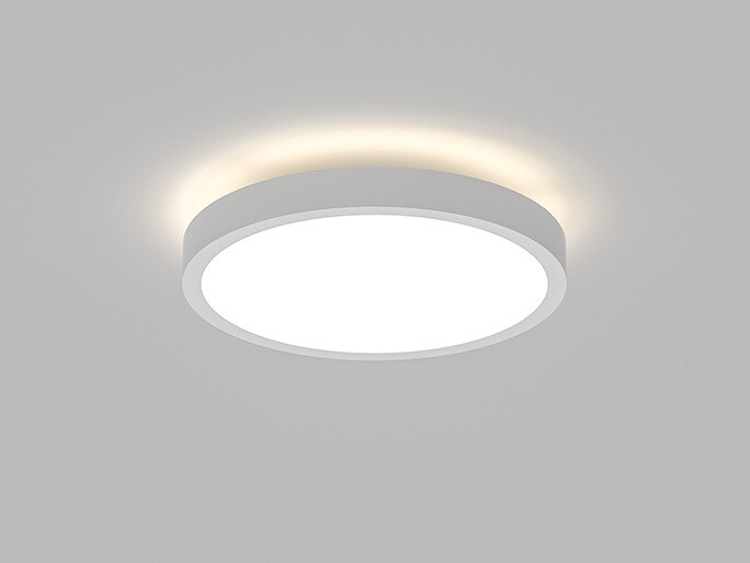 ProLuce® CERCHIO/S, Ø600mm, 40/60W,  Dual P., Sensor, direkt/ind., 100 lm/W, 3 CCT, weiss, ein/aus