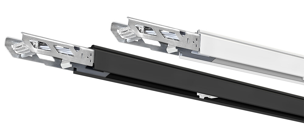 PROLUCE® GAVINA Tragschiene 7-L., 1438m, weiss, 7 x2.5 mm² L1, L2, L3, N, E + D+,-